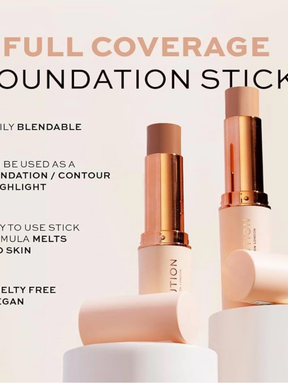 Makeup Revolution Fast Base Stick Foundation in F5 - Picture 2 of 4